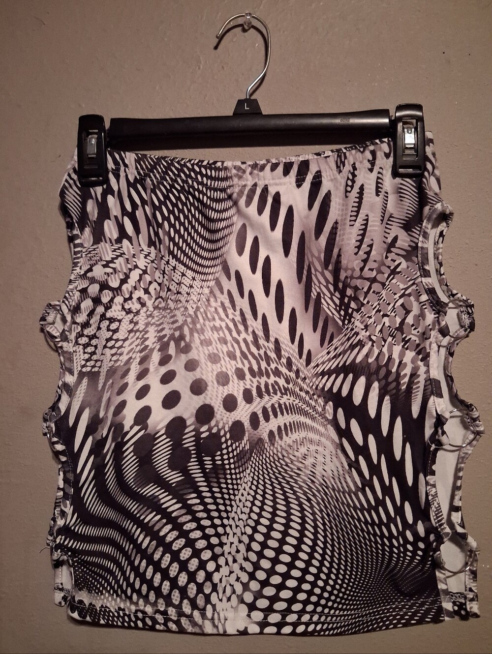 SHEIN Black White Graphic Mini Skirt Size 6